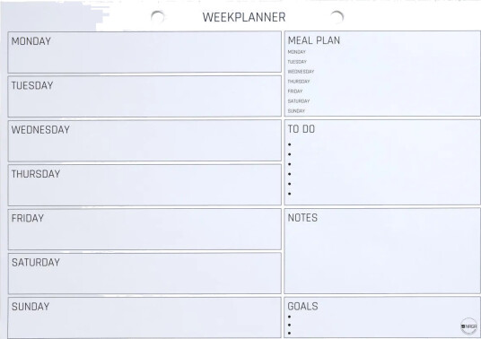 Ugeplan A4 Med 52 Ark