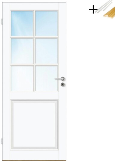 Innerdør Bygg1 Jonas HW Klarglass med Karmsett Innerdør Bygg1 Jonas HW Klarglass med Karmsett