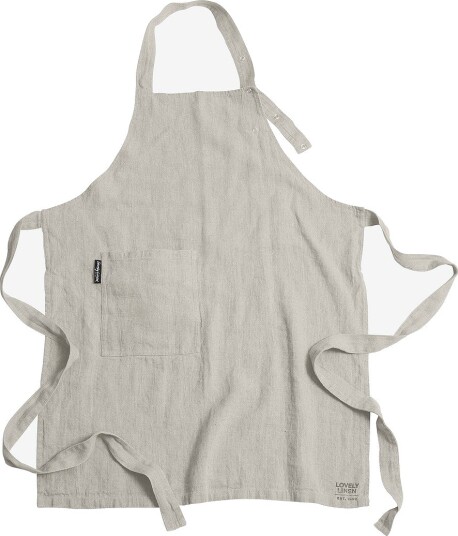 Lovely Linen Forkle Lovely i vasket lin Grå Lovely Linen Forkle Lovely i vasket lin Grå