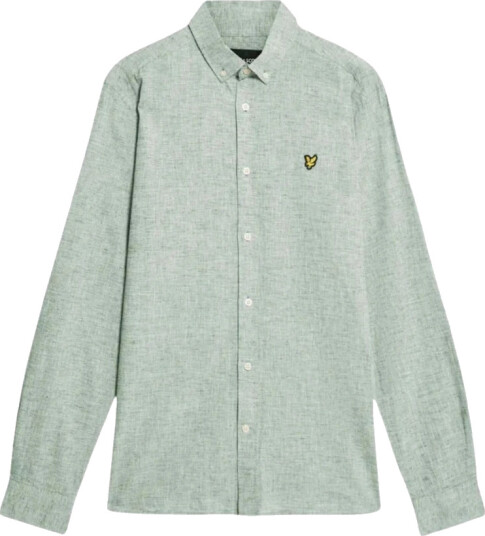 Lyle & Scott - Skjorte Linen Oxford Shirt - Grønn