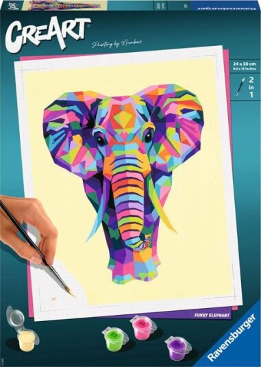 Ravensburger CreArt Mal etter nummer 7+ år Elefant