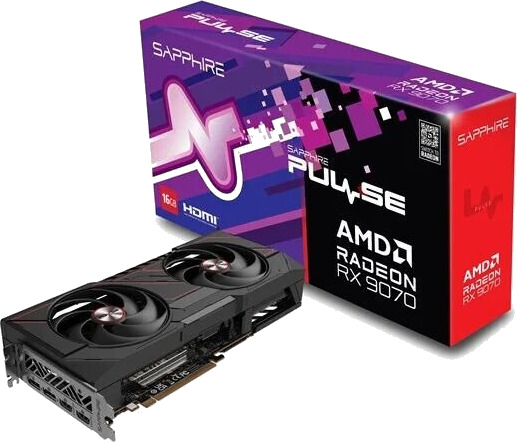 Sapphire Radeon RX 9070 Pulse Grafikkort med 16GB GDDR6 RAM og Dual-X Kjølesystem Sapphire Radeon RX 9070 Pulse Grafikkort med 16GB GDDR6 RAM og Dual-X Kjølesystem