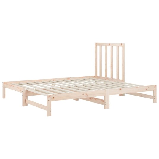 vidaXL Uttrekkbar dagseng 2x(90x190) cm heltre furu