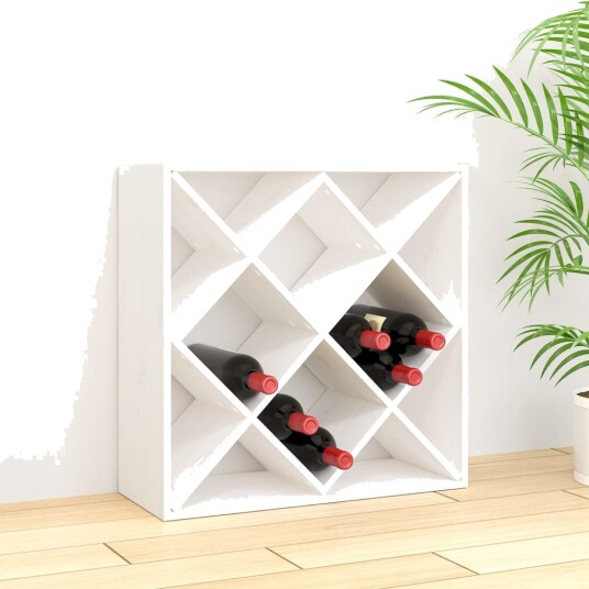 vidaXL Vinhylle hvit 62x25x62 cm heltre furu vidaXL Vinhylle hvit 62x25x62 cm heltre furu