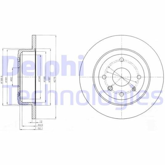 Bremseskive DELPHI BG4244 Bremseskive DELPHI BG4244