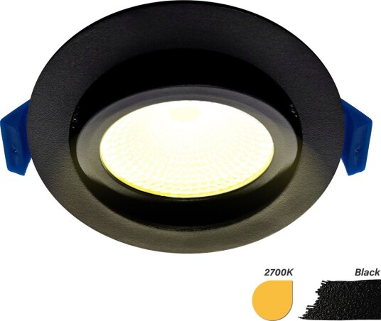 EcoDim ED-10029 LED-downlight Ø75 mm 2700K sort