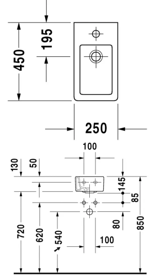 Duravit Vero servant, 25x45 cm, hvit Duravit Vero servant, 25x45 cm, hvit
