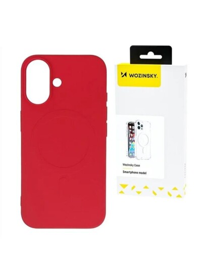 Wozinsky Liquid Silicone MagSafe Case for Samsung Galaxy S24 FE Red