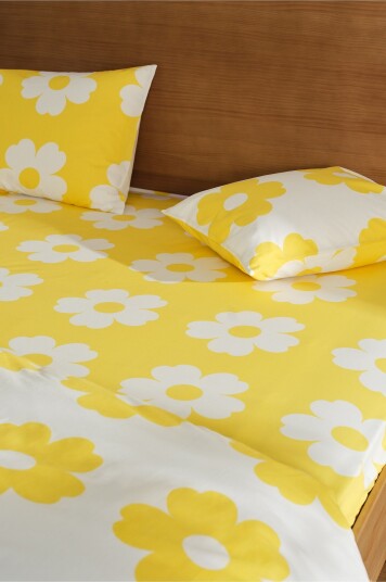Jotex Stretchlaken Gul/naturhvit WERNER 22156340113