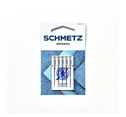 Schmetz Universalnål ass. 70/10-90/14 130/705 H, 70/10-90/14 assortert i 5.pk. Schmetz Universalnål ass. 70/10-90/14 130/705 H, 70/10-90/14 assortert i 5.pk.