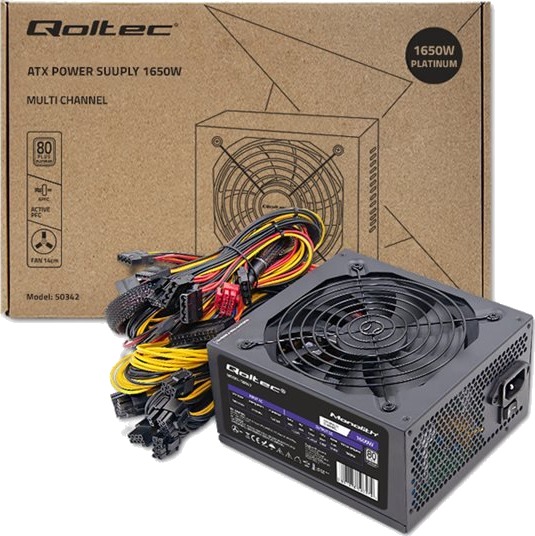 Qoltec Effektiv Atx Strømforsyning 1650W 80 Plus Qoltec Effektiv Atx Strømforsyning 1650W 80 Plus