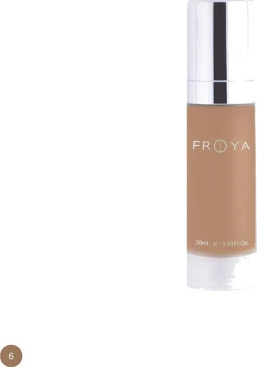 Frøya Photo Finish Moisture Foundation 30 ml, No 6. Medium mørk med varm undertone (litt rødlig)