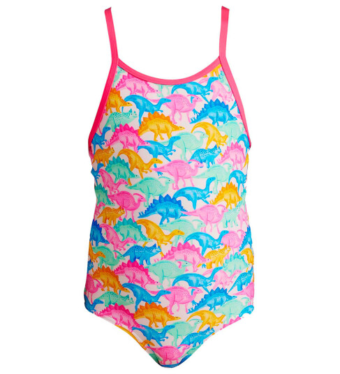 Funkita Badedrakt Trykt UV50+ Minisaurus 1½ år 86 Badetøy Flerfarget Hvit