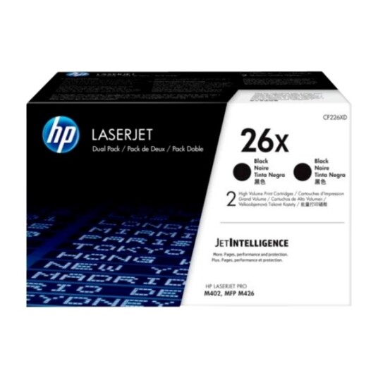 HP 26X SORT TONER (CF226XD) 2-PAKNING