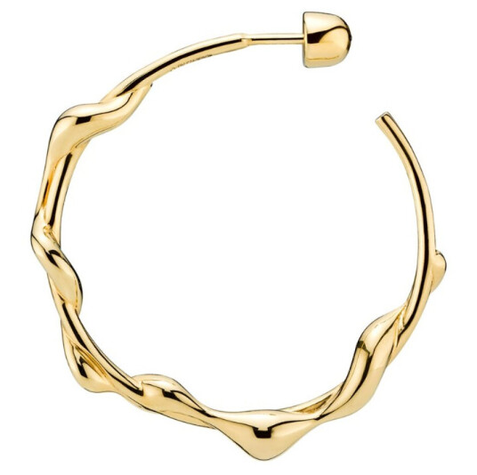 Maria Black Nuri Hoop Øredobbe Single 22 kt. Gullforgylt sølv 100955YG-25 Dame 925 sterling silver