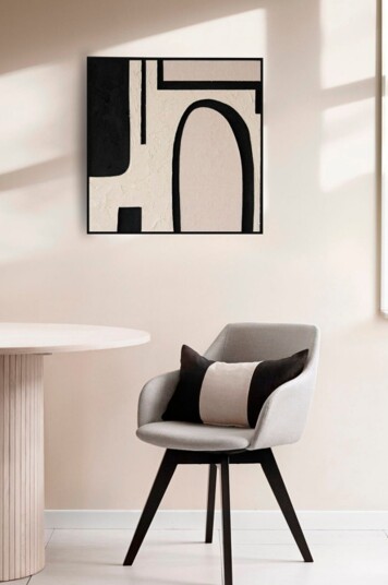 Zelected by HouzeInnrammet lerret Abstract TherapyBeigeBilder & skiltFra Homeroom