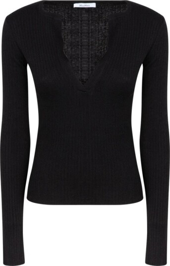 Max Mara Dame Strikkevarer Svart L,