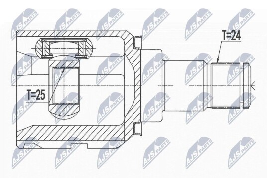 Nty Drivknute drivaksel NTY NPW TY 156