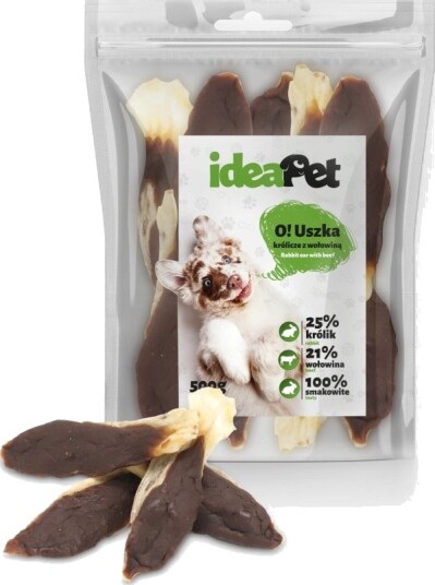 Pet Ideapet Ideapet Uszka Kanin Med Oksekjøtt 500 G Pet Ideapet Ideapet Uszka Kanin Med Oksekjøtt 500 G