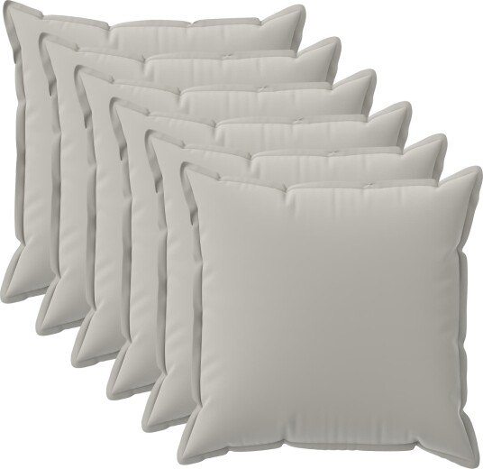 vidaXL Putetrekk 6 stk. HOUTEN Grå 50 x 50 cm Polyester