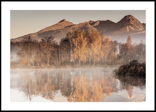 Misty Autumn Reflection Plakat Plakat / 21x30cm