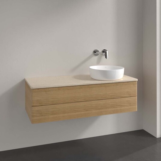 Villeroy & Boch Antao Servantskap med 2 skuffer 120x50x36 cm m/lys Eik/Crème
