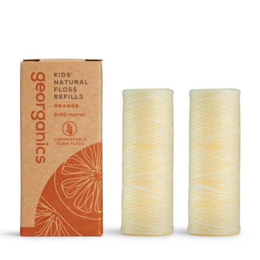 Bærekraftig tanntråd Georganics Orange 2 x 50 mtr.