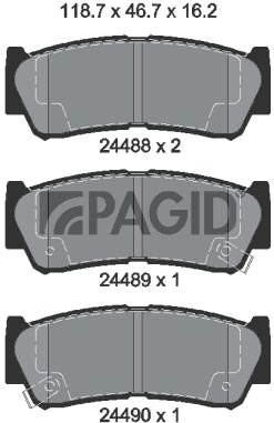 PAGID T1672N Bremseklosser