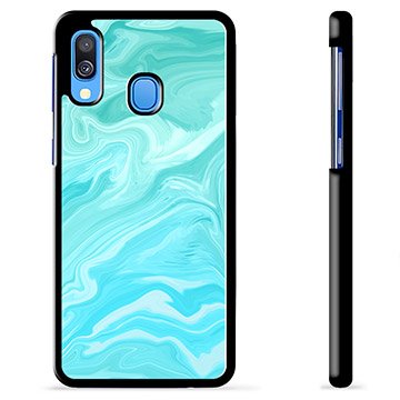 Samsung Galaxy A40 Beskyttelsesdeksel Blå Marmor