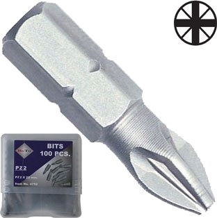 BATO 1/4" Bits Pz3 x 25mm. 100 stk. pk.