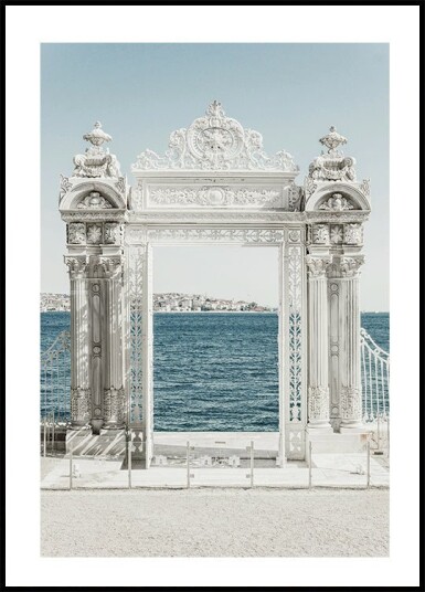 White Gate of Dolmabahce Palace Turkey Plakat Plakat / 21x30cm