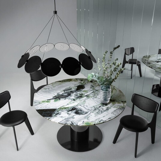 Tom Dixon Slab spisestol polstret svart