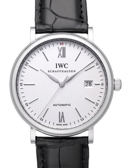 IWC Herreklokke IW356501 Portofino Sølvfarget/Lær Ø40 mm