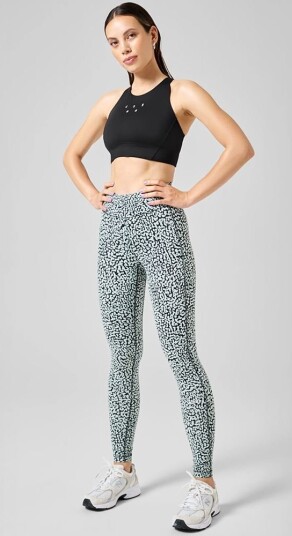 Casall Essential Printed Tights Padel og tennistights dame Grön 34