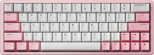 Scyrox Xpunk 63 Magnetisk 60% Ansi Gaming Tastatur Rosa hvit