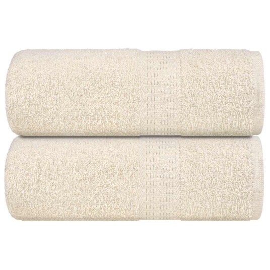 Vaskehåndklær FROGN 2 stk kremhvit 30x30 cm 360 gsm Vaskehåndklær FROGN 2 stk kremhvit 30x30 cm 360 gsm