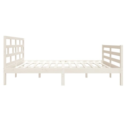 vidaXL Sengeramme hvit heltre 120x190 cm 4FT Small Double
