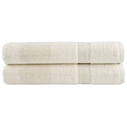 Premium håndklær SOLUND 2 stk kremhvit 100x200cm 600 g/m2 Premium håndklær SOLUND 2 stk kremhvit 100x200cm 600 g/m2