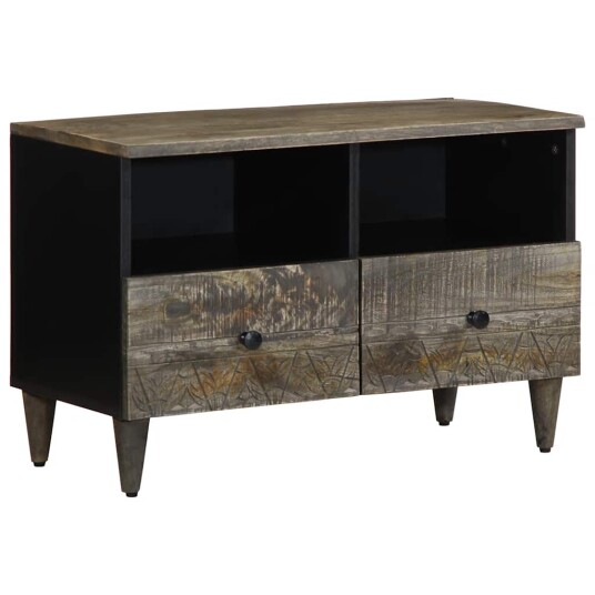 TV benk lysegrå 70x33,5x46 cm heltre mango