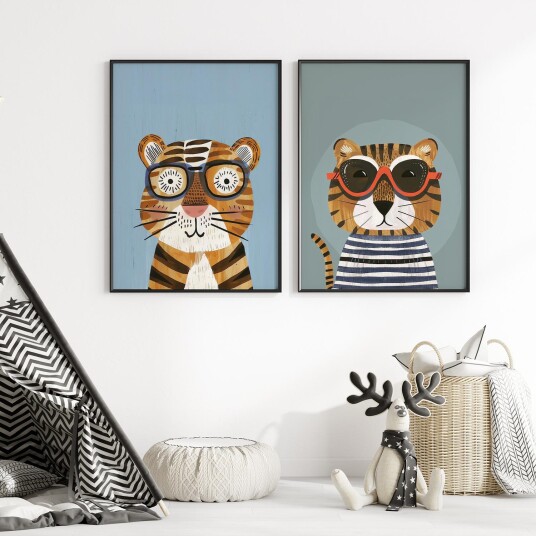 Namly Design Plakat Cool Tiger Duo / Sett med 2 POSTERQSJ8XY