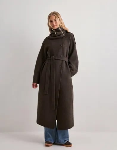 Nelly Brun Wool Blend Coat