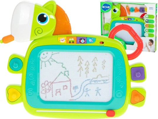 Grafisk tavle med HOLA-stempler Grafisk tavle med HOLA-stempler