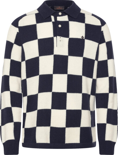 Morris Graham Knitted Rugger Navy S