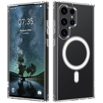 Samsung Galaxy S24 Ultra Hybrid-deksel MagSafe-kompatibel Gjennomsiktig