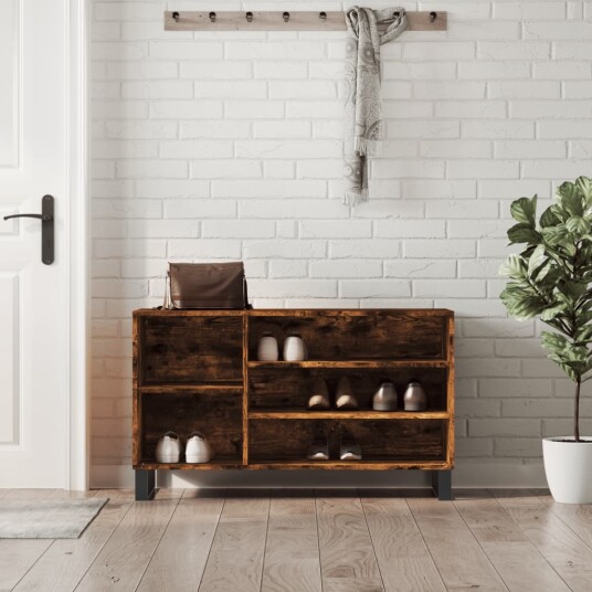 Skoskap røkt eik 102x36x60 cm konstruert tre 8721012114647