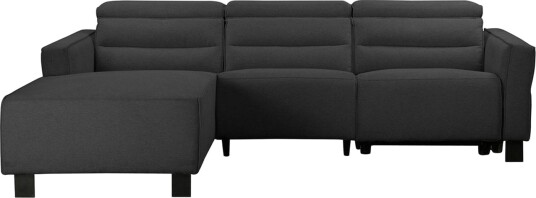 Reclinersofa med hjørne Loft24 Hjørnesofa Loft24 Carpari med manuell recliner Grå1 Venstrevendt Belfast stoff