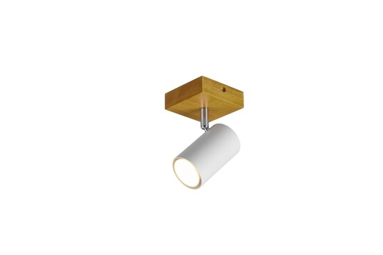 Trio Lighting Marley spot 1L GU10 matt hvit/tre -