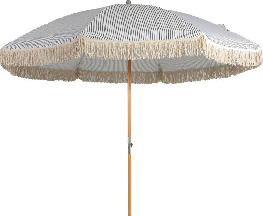 Brafab Gatsby parasoll Graw stripete 2,5 m Grå