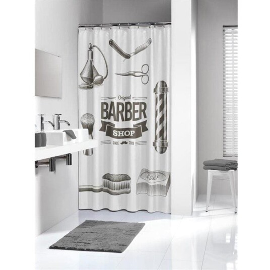 Sealskin Barber Dusjforheng Svart Dekor Sealskin Barber Dusjforheng Svart Dekor