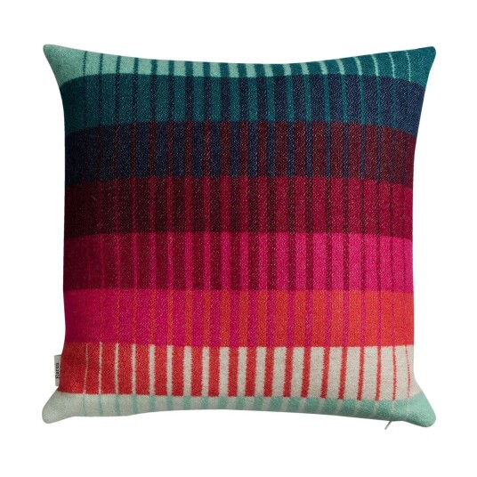 Røros Tweed Åsmund gradient pute 50x50 cm Red-turquoise Røros Tweed Åsmund gradient pute 50x50 cm Red-turquoise